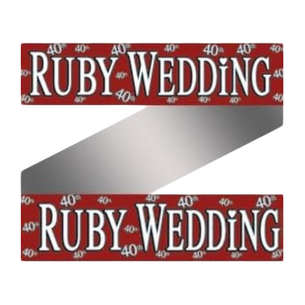 Front - Floso Foil Holographic Wedding Anniversary Banner