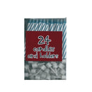 Blue-White - Front - Floso Striped Candles (Pack of 24)