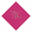 Front - Floso Paper 21st Birthday Napkins (Pack of 15)