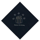 Black - Front - Floso Paper Birthday Napkins (Pack of 15)