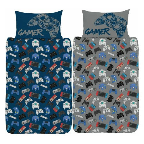 Front - Floso Gamer Game Controller Reversible Duvet Set