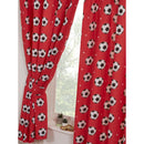 Red - Front - Floso Lined Football Curtains