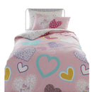 Multicoloured - Front - Floso Hearts Duvet Cover Set
