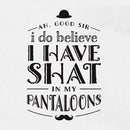 White - Back - FLOSO Baby Girls-Boys Good Sir, I Do Believe Short Sleeve Bodysuit