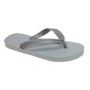 Grey - Front - FLOSO Childrens-Kids Boys Solid Colour Flip Flops