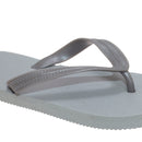 Grey - Back - FLOSO Childrens-Kids Boys Solid Colour Flip Flops