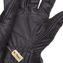 Brown - Back - FLOSO Mens Genuine Leather Gloves