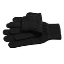 Black - Side - FLOSO Ladies-Womens Thinsulate Thermal Knitted Gloves (3M 40g)