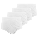 White - Front - FLOSO Mens 100% Cotton Interlock Y-Front Underwear (Pack Of 4)