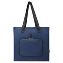 Navy - Front - Floso RPET Foldable 16L Tote Bag