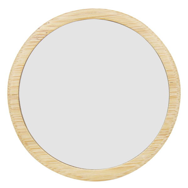 Natural - Front - Floso Lustre Bamboo Hand Mirror