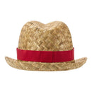 Natural-Red - Back - Floso Unisex Adult Pricus Straw Sun Hat