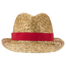 Natural-Red - Lifestyle - Floso Unisex Adult Pricus Straw Sun Hat