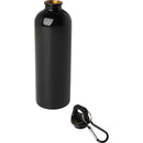 Solid Black - Back - Floso Oregon Stainless Steel Single Wall 750ml Water Bottle
