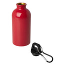 Red - Back - Floso Stainless Steel Single Wall 400ml Water Bottle