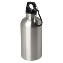 Silver - Front - Floso Stainless Steel Single Wall 400ml Water Bottle