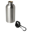 Silver - Back - Floso Stainless Steel Single Wall 400ml Water Bottle