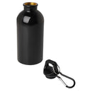 Solid Black - Back - Floso Stainless Steel Single Wall 400ml Water Bottle