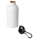 White - Back - Floso Stainless Steel Single Wall 400ml Water Bottle