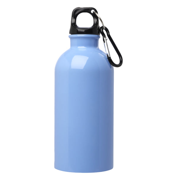 Cloud Blue - Side - Floso Stainless Steel Single Wall 400ml Water Bottle