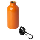 Orange - Back - Floso Stainless Steel Single Wall 400ml Water Bottle