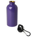 Purple - Back - Floso Stainless Steel Single Wall 400ml Water Bottle