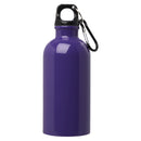 Purple - Side - Floso Stainless Steel Single Wall 400ml Water Bottle