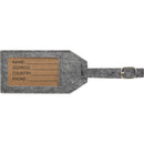 Grey - Side - Floso Tie Luggage Tag