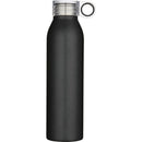 Solid Black - Front - Floso Grom Recycled Stainless Steel 650ml Water Bottle
