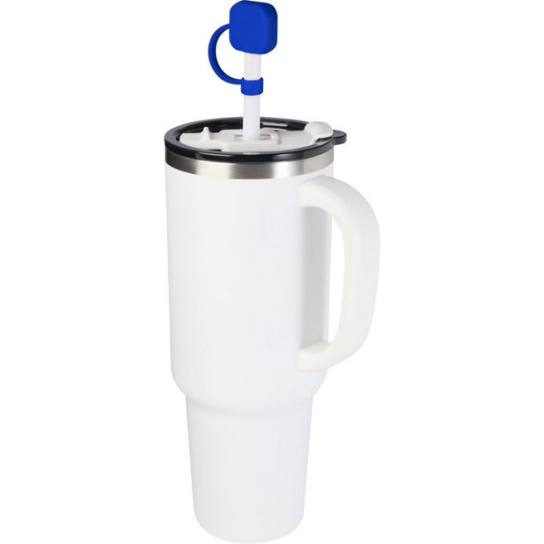 Royal Blue - Side - Floso Sip Silicone Straw Protector