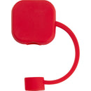 Red - Back - Floso Sip Silicone Straw Protector