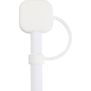 White - Front - Floso Sip Silicone Straw Protector