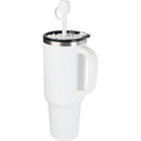 White - Side - Floso Sip Silicone Straw Protector