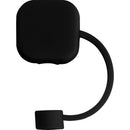 Solid Black - Back - Floso Sip Silicone Straw Protector
