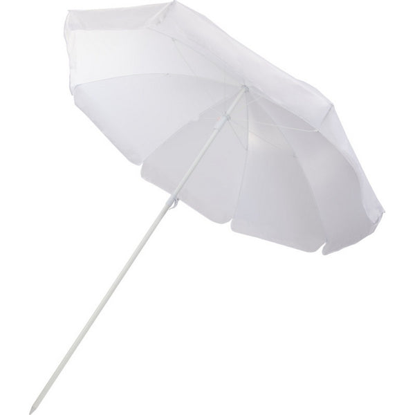 White - Front - Floso Zenith Beach Stick Umbrella