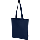 Navy - Front - Floso Madras Recycled Cotton 7L Tote Bag