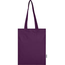 Purple - Side - Floso Madras Recycled Cotton 7L Tote Bag