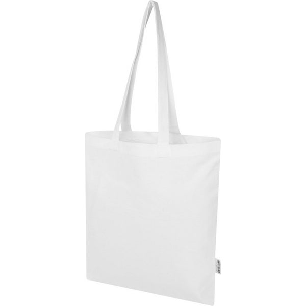 White - Front - Floso Madras Recycled Cotton 7L Tote Bag