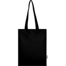 Solid Black - Side - Floso Madras Recycled Cotton 7L Tote Bag
