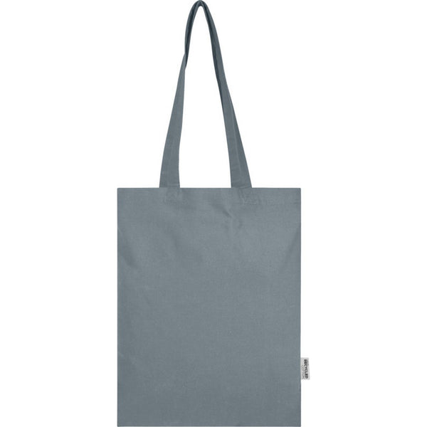 Grey - Side - Floso Madras Recycled Cotton 7L Tote Bag