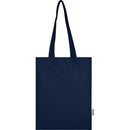 Navy - Side - Floso Madras Recycled Cotton 7L Tote Bag