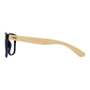 Blue-Natural - Back - Floso Unisex Adult Hue Bamboo Sunglasses