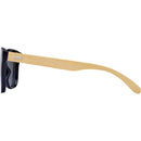 Silver - Side - Floso Unisex Adult Tan Bamboo Sunglasses