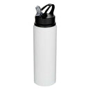 White - Front - Floso Fitz Recycled Stainless Steel Single Wall 800ml Water Bottle