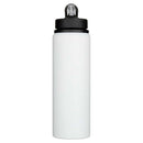 White - Back - Floso Fitz Recycled Stainless Steel Single Wall 800ml Water Bottle