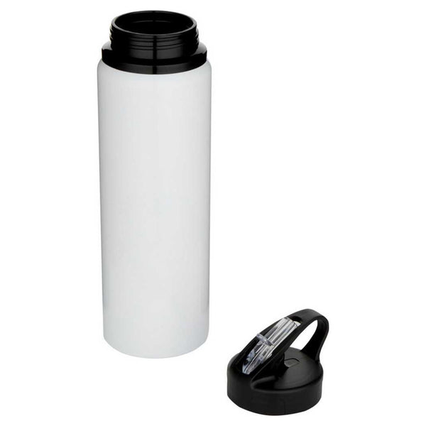 White - Side - Floso Fitz Recycled Stainless Steel Single Wall 800ml Water Bottle