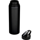 Solid Black - Side - Floso Fitz Recycled Stainless Steel Single Wall 800ml Water Bottle