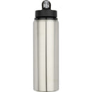 Grey - Back - Floso Fitz Recycled Stainless Steel Single Wall 800ml Water Bottle
