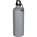 Grey - Front - Floso Oregon Recycled Stainless Steel Carabiner Clip 750ml Water Bottle