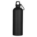 Solid Black - Back - Floso Oregon Recycled Stainless Steel Carabiner Clip 750ml Water Bottle